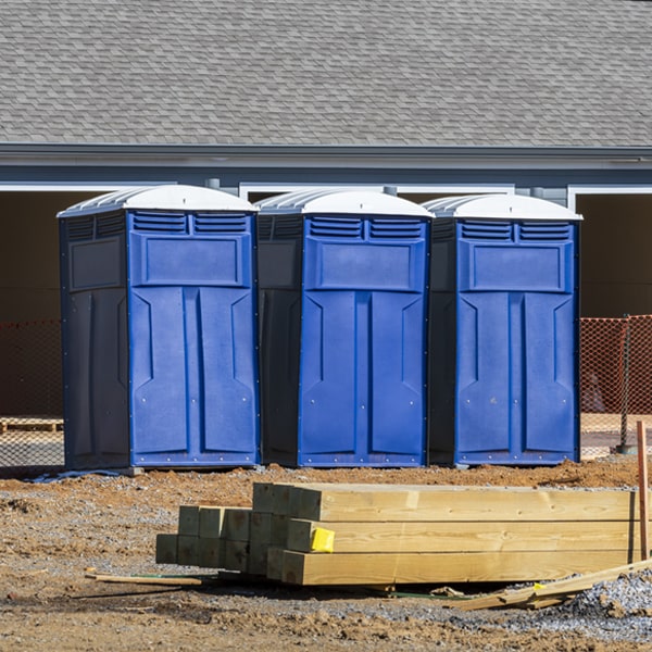 how often are the portable restrooms cleaned and serviced during a rental period in Coon Rapids MN